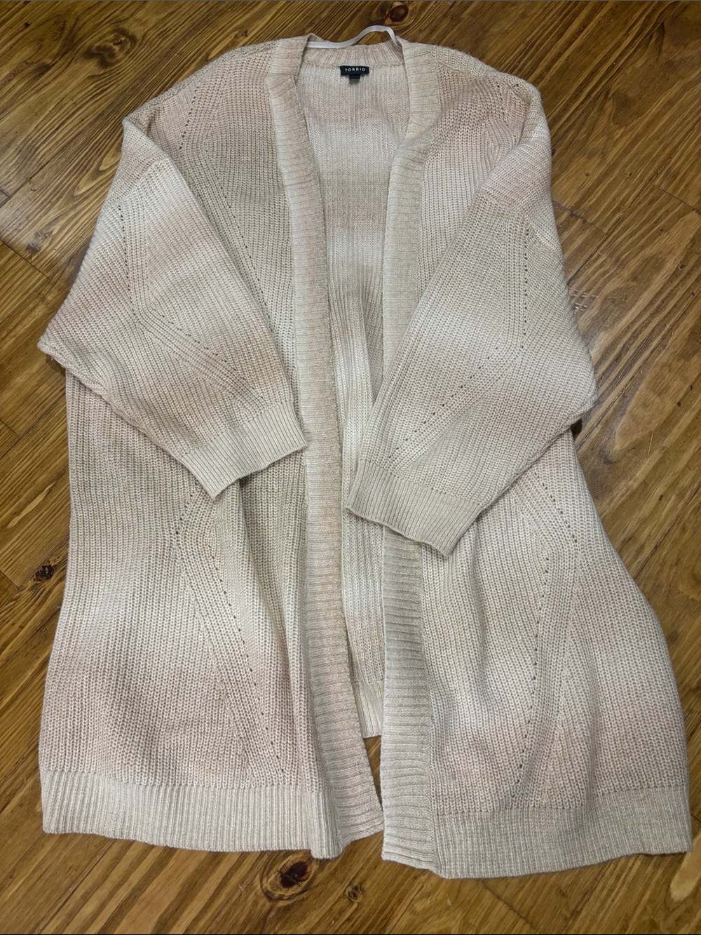 Torrid Women's Size 6 Tan Long Open Front Sweater